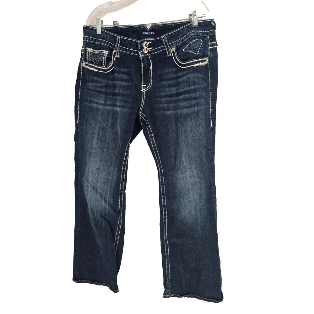 Vigoss Plus Size 20 Jeans The Chelsea Bootcut Y2K Contrast Stitch Denim